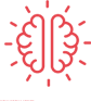 A red and green logo with an image of a brain.